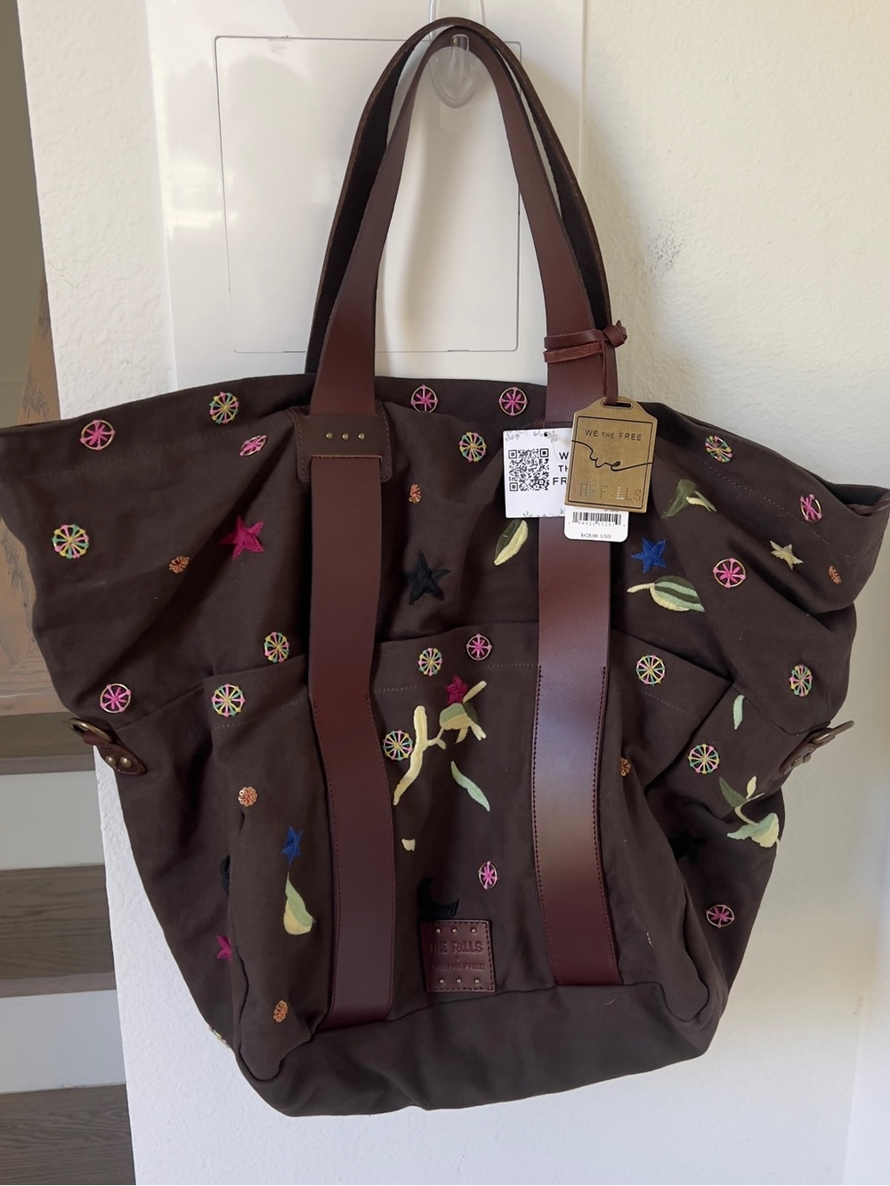 Free People The Falls x We The Free Long Weekend Bag in Olive Green NWT - Picture 3 of 8